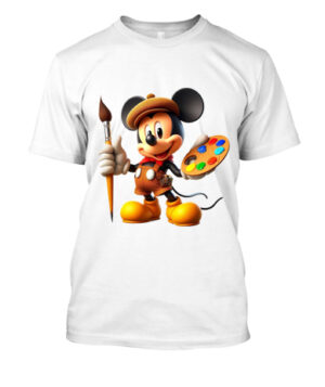 camiseta personalizada mickey mouse pintor artista