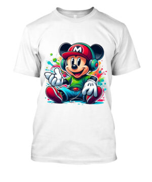camiseta personalizada mickey mouse con auriculares