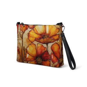 bolso con correa floral