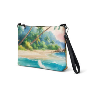 bolso con correa paisaje playa