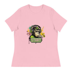 camiseta suelta mujer monkey start – edición urban gamer (disponible en varios colores)